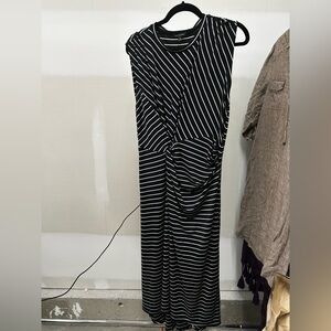 Banana Republic Black and White Maxi Dress